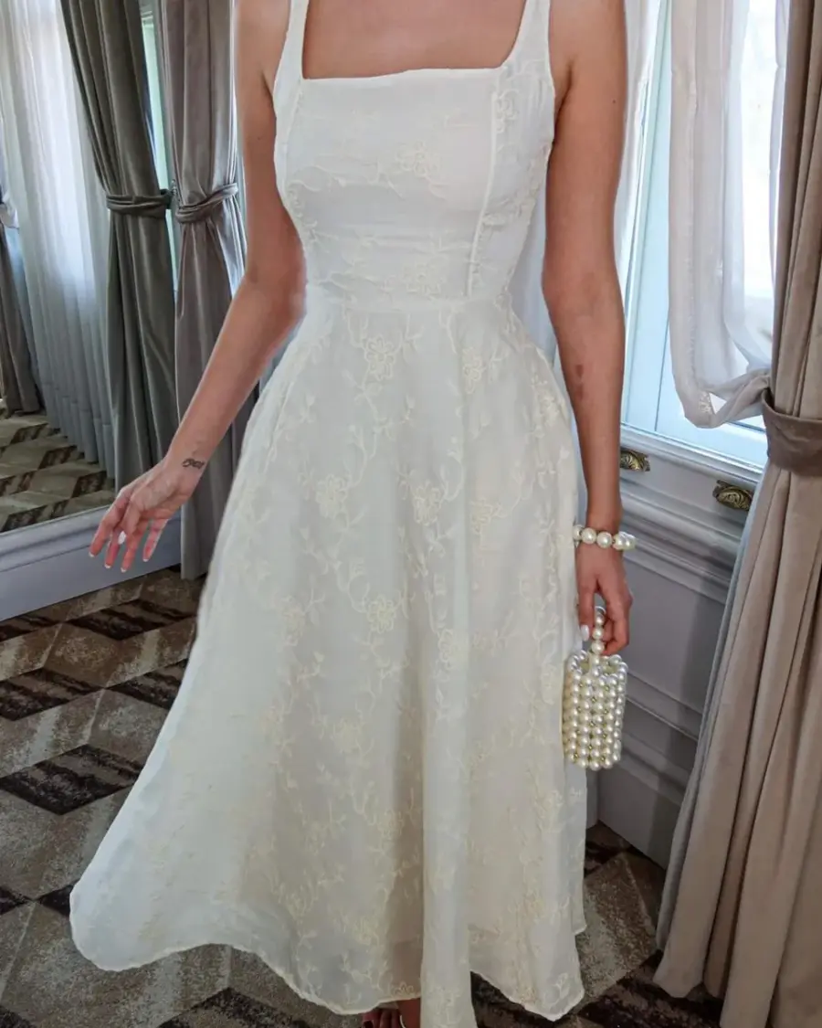 Midi haljina Linda - cream - Slika 3