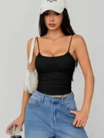Top sa spužvicama S-M - crna - Slika 3