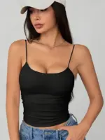 Top sa spužvicama S-M - crna - Slika 2