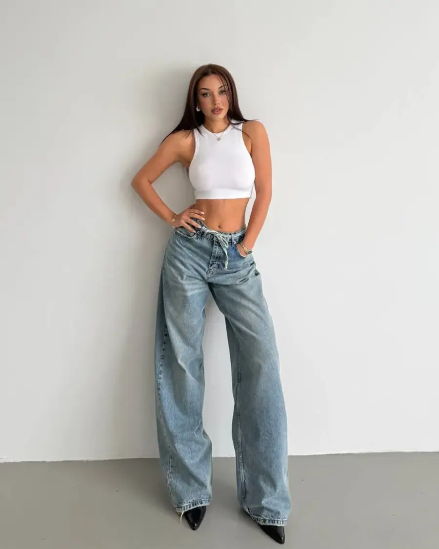 Farmerice široka nogavica Ace - Slika 2