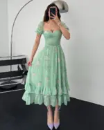 Midi haljina Catherine - zelena - Slika 2
