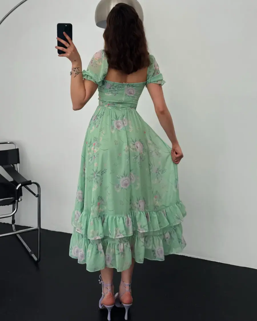 Midi haljina Catherine - zelena - Slika 4