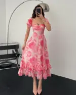 Midi haljina Catherine - roza - Slika 2