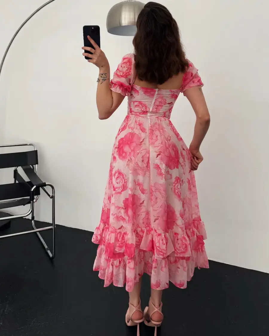 Midi haljina Catherine - roza - Slika 3