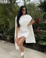 Mini haljina Molly - bijela - Slika 4