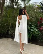 Mini haljina Molly - bijela - Slika 5