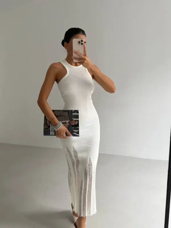 midi pletena haljina