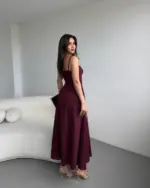 Midi haljina Morris - bordo - Slika 2