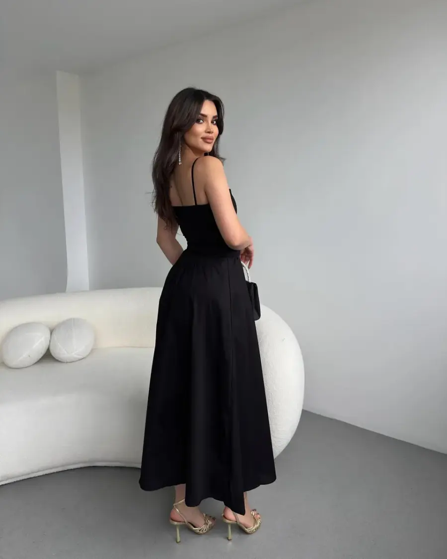 Midi haljina Morris - crna - Slika 3