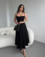 Midi haljina Morris - crna - Slika 5