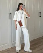 Dvodjelni set Quincy - cream bijeli - Slika 5