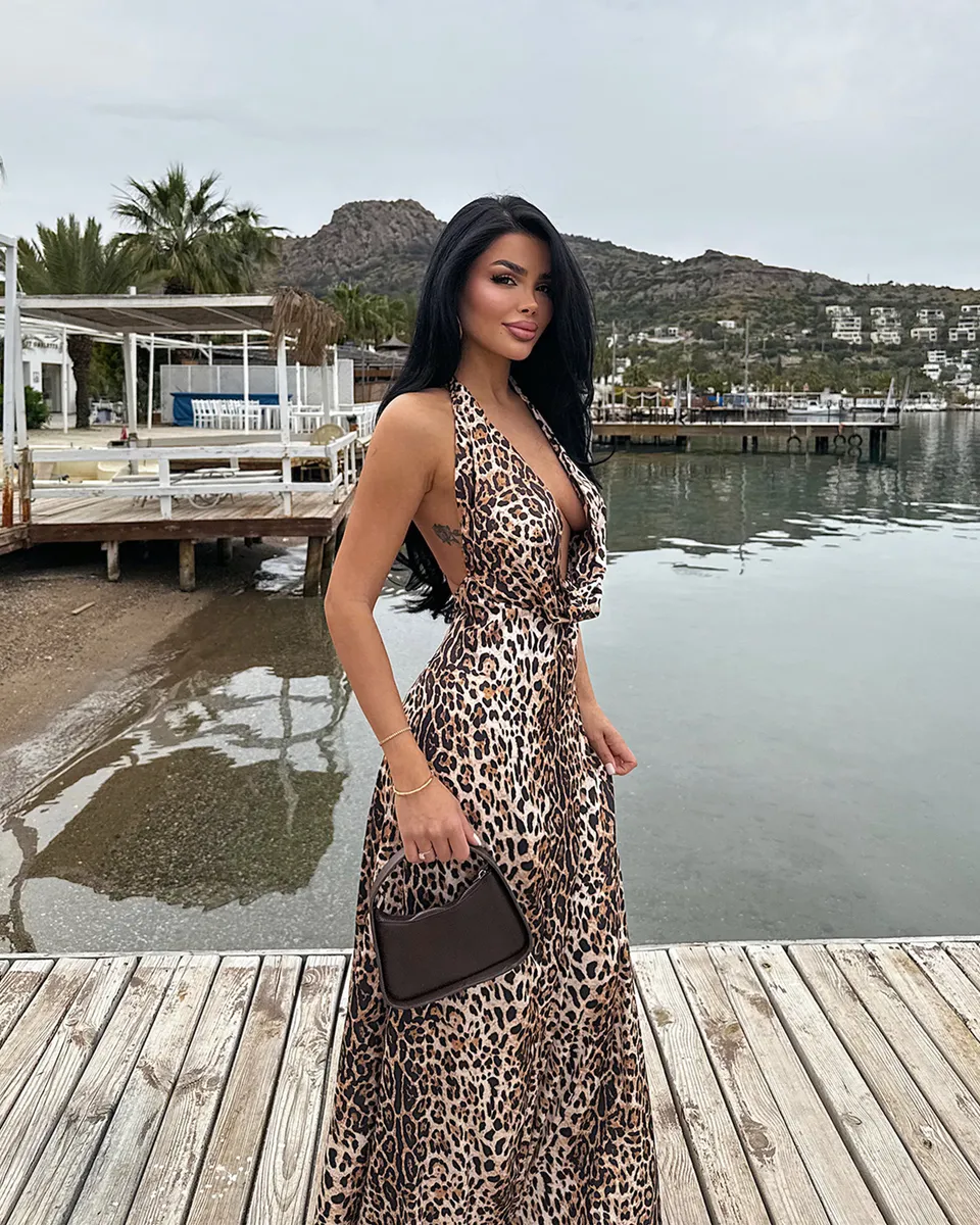 Maxi haljina Dulcie - leopard print