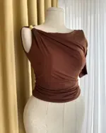 Majica Lumea - smeđa - Slika 2