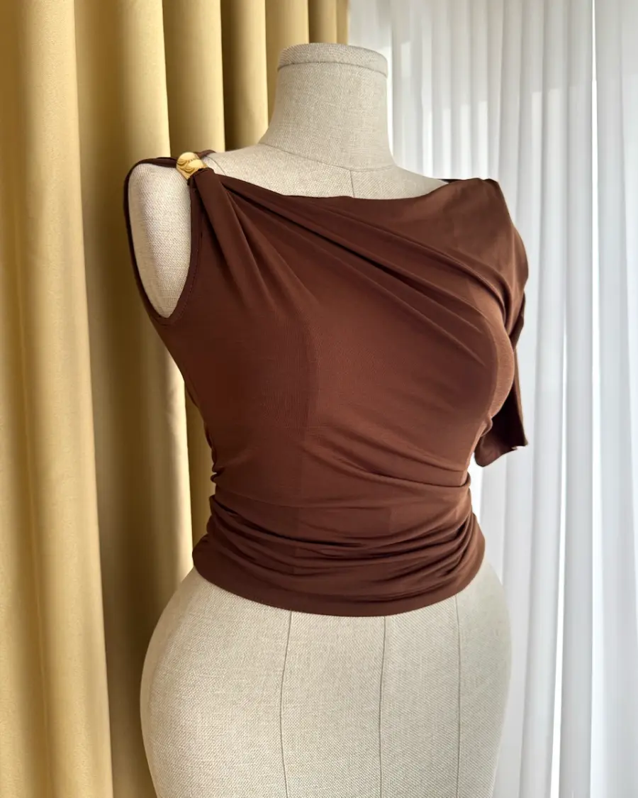 Majica Lumea - smeđa - Slika 2