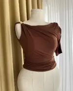 Majica Lumea - smeđa - Slika 3