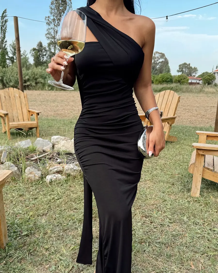 Maxi haljina Tia - crna - Slika 4