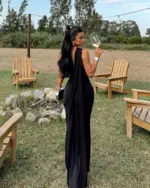 Maxi haljina Tia - crna - Slika 3