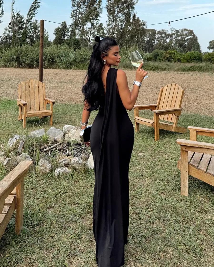 Maxi haljina Tia - crna - Slika 3