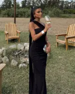 Maxi haljina Tia - crna - Slika 6