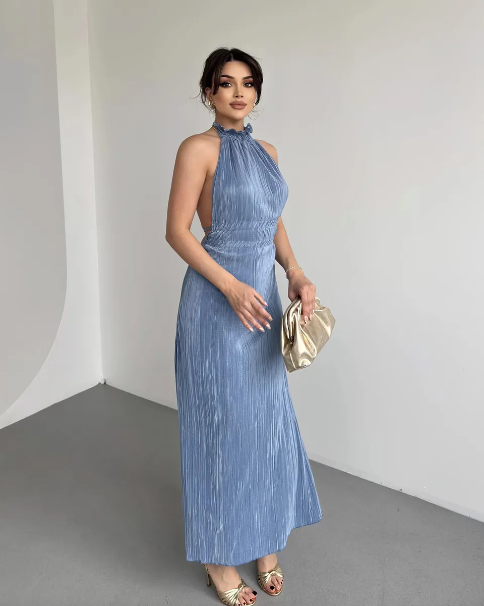 Maxi haljina Maura - plava - Slika 5