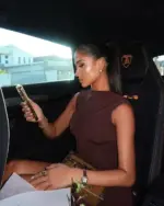 Mini haljina Zinnia - smeđa - Slika 3