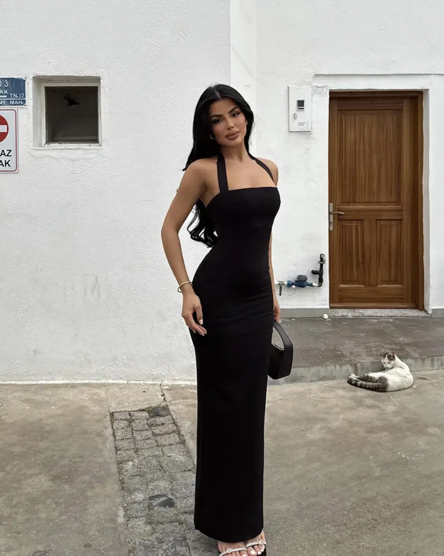 Midi haljina Elroya - crna - Slika 4