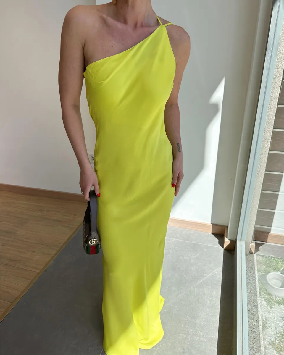 Maxi haljina Gael - neon žuta - Slika 3