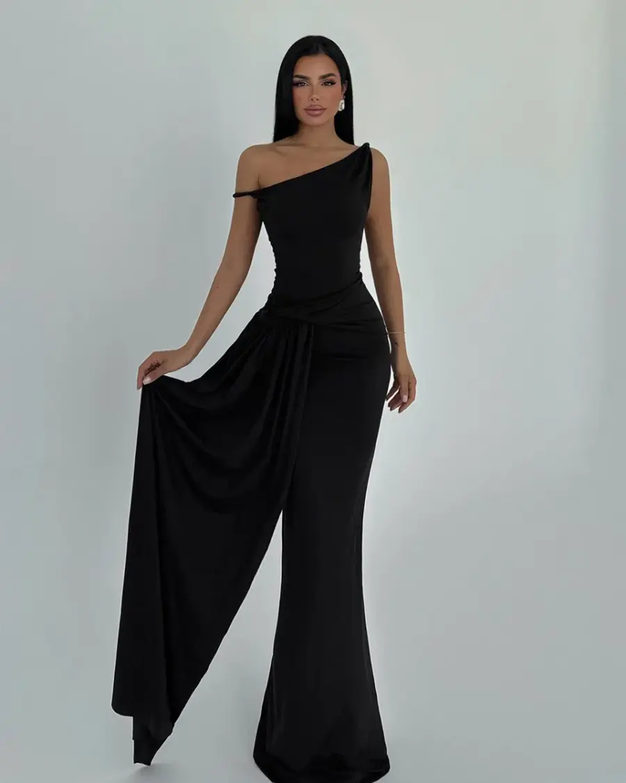 Maxi haljina Rowen - crna - Slika 4