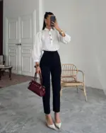 Hlače Lopez - crne - Slika 4