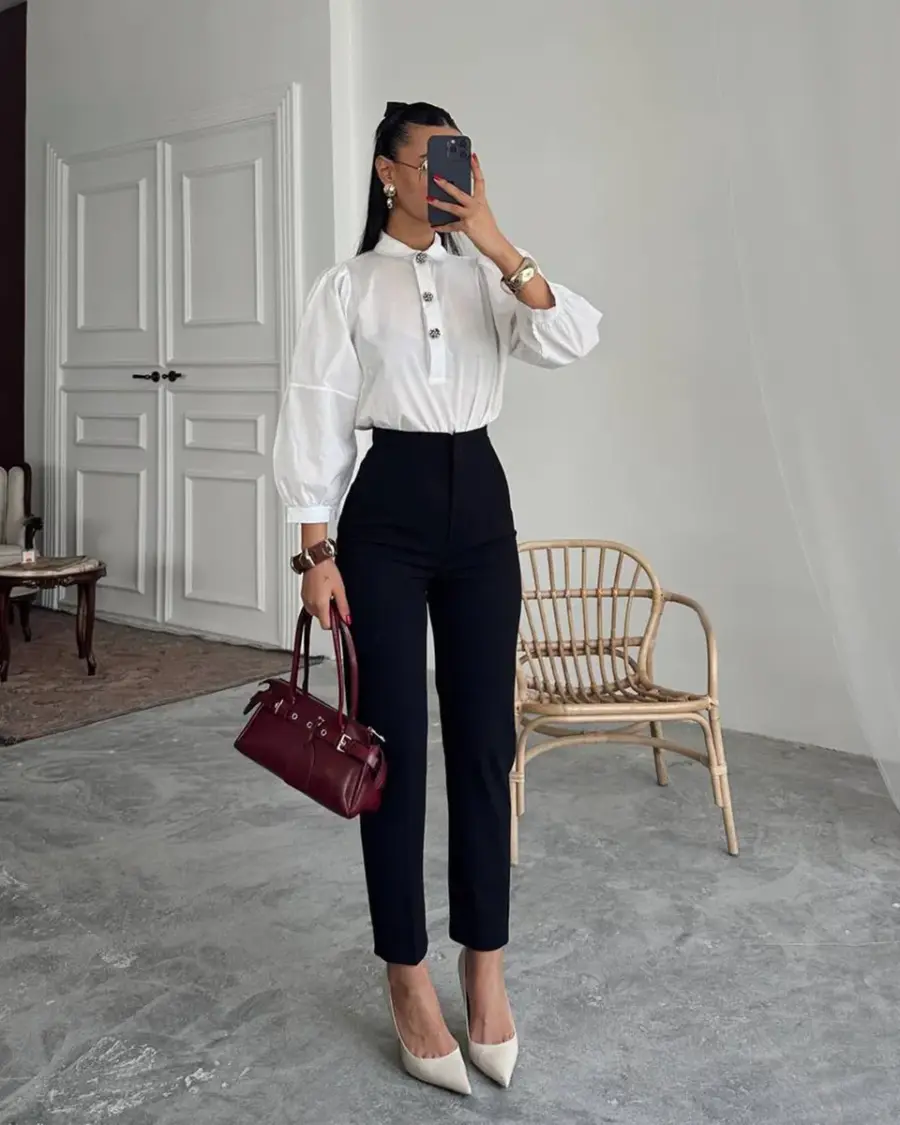 Hlače Lopez - crne - Slika 4