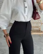 Hlače Lopez - crne - Slika 3