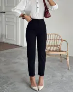 Hlače Lopez - crne - Slika 2