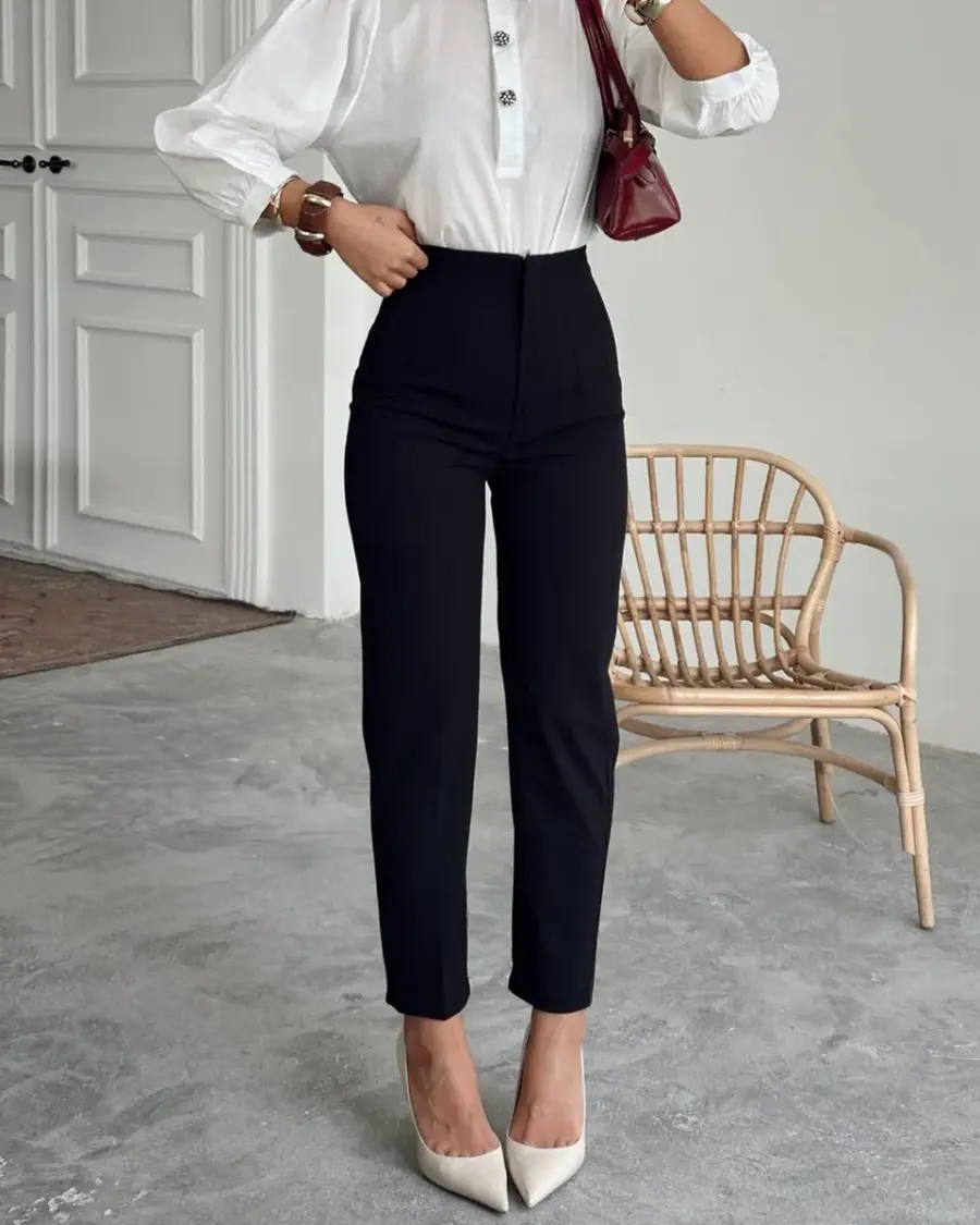 Hlače Lopez - crne - Slika 2