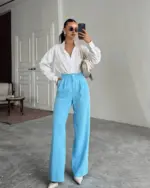 Palazzo hlače Marnie - plave