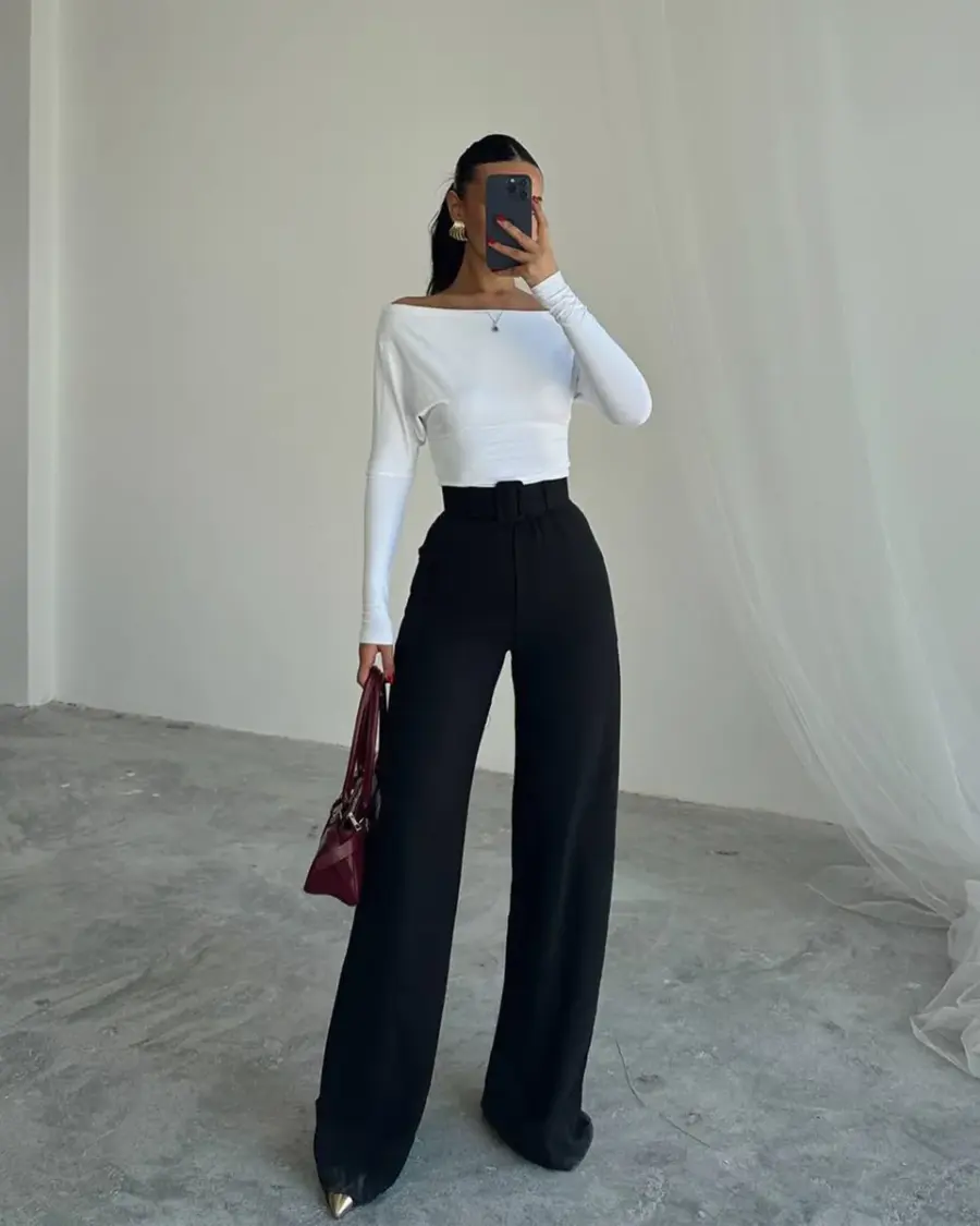 SfBchW0Ux6vU-j4EbwLuv Lanene hlače Nate - crne - Slika 1