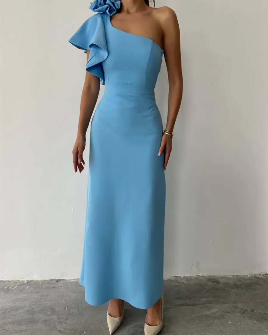 Maxi haljina Zendaya - plava - Slika 3