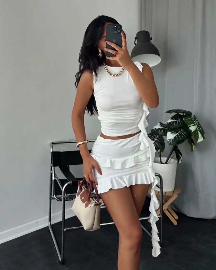 Dvodjelni set Rea - bijeli - Slika 4