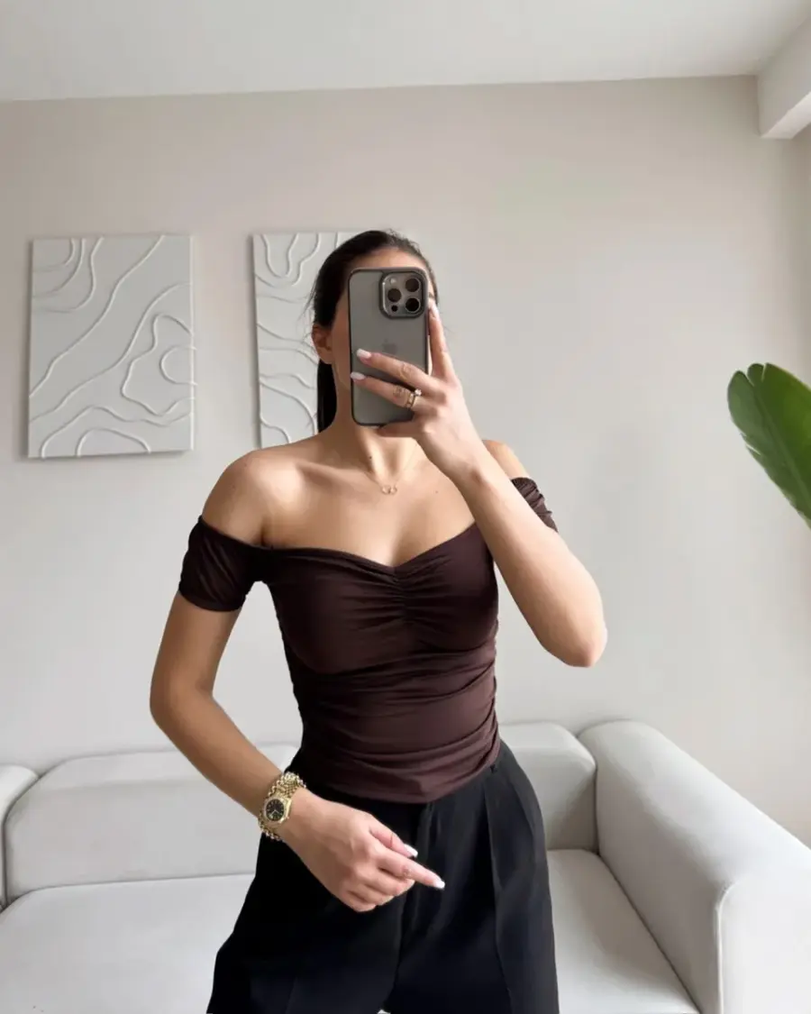 Top Lex - smeđi - Slika 3