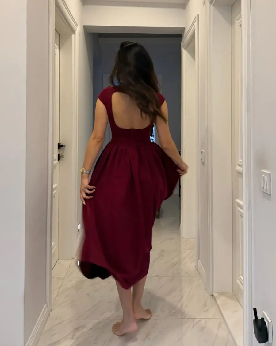 Midi haljina Harris - bordo - Slika 5