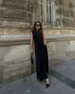 Maxi haljina Rochelle - crna - Slika 3