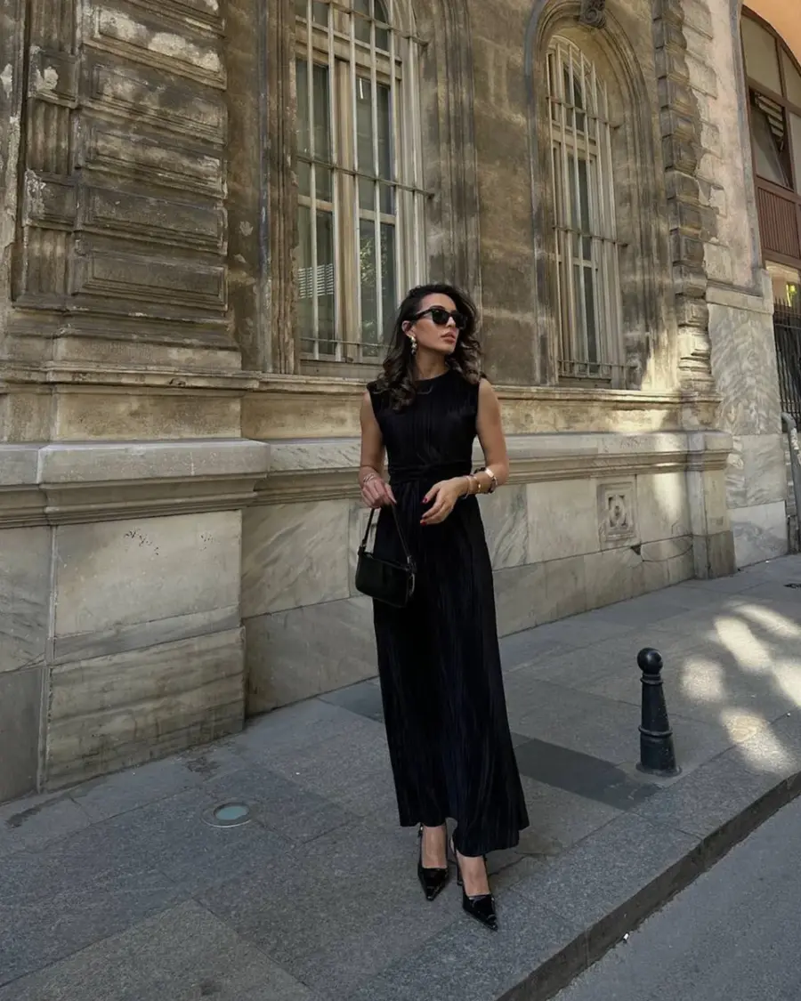 Maxi haljina Rochelle - crna - Slika 4