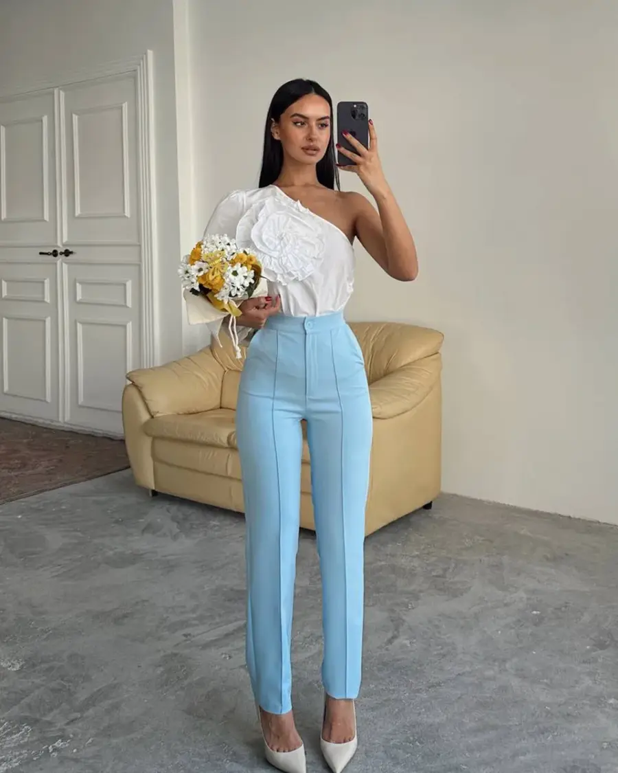 DhUFYBiSaAljVGLF-89bb Hlače Rumi - plave - Slika 1