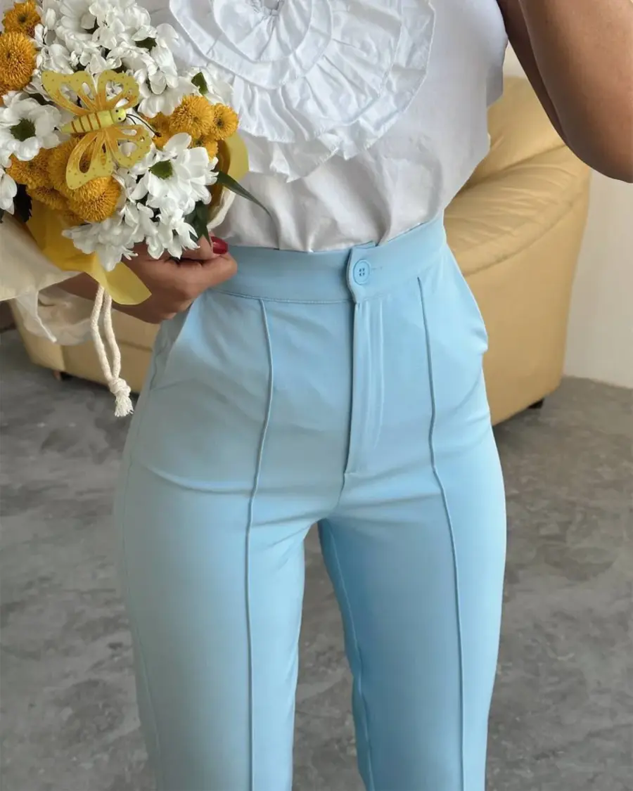 Hlače Rumi - plave - Slika 4