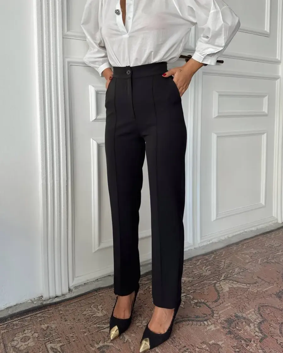 Hlače Rumi - crne - Slika 3