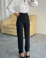 Hlače Rumi - crne - Slika 2