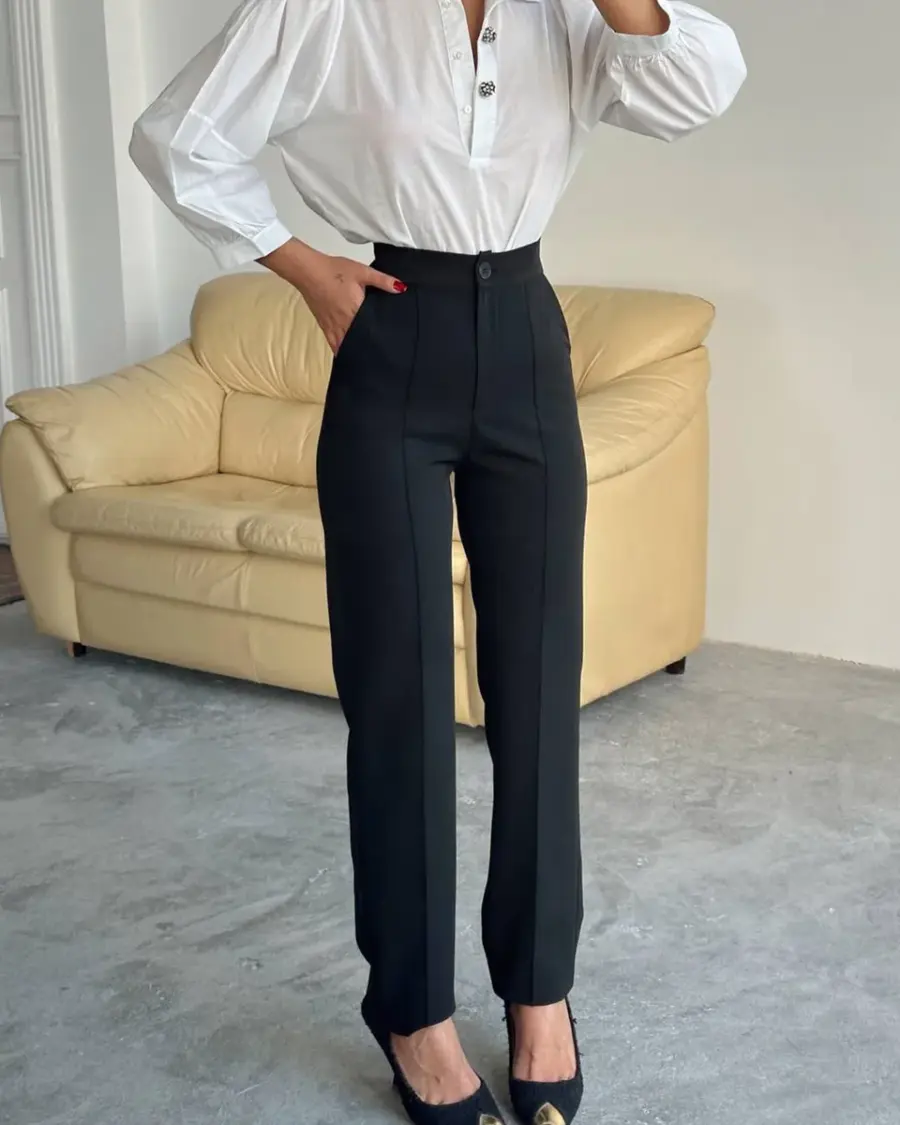 Hlače Rumi - crne - Slika 2