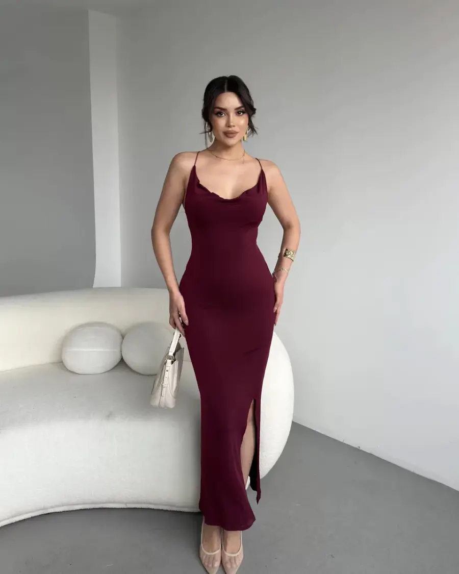 8bfbvKdD8hDQFglgbAw9t Midi haljina Debbie - bordo - Slika 1