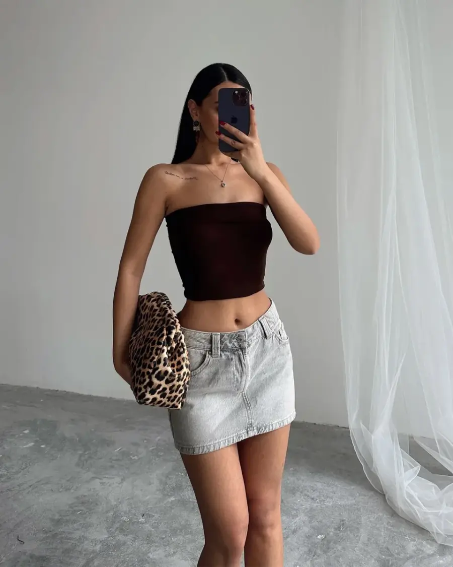 Top June - smeđi - Slika 4