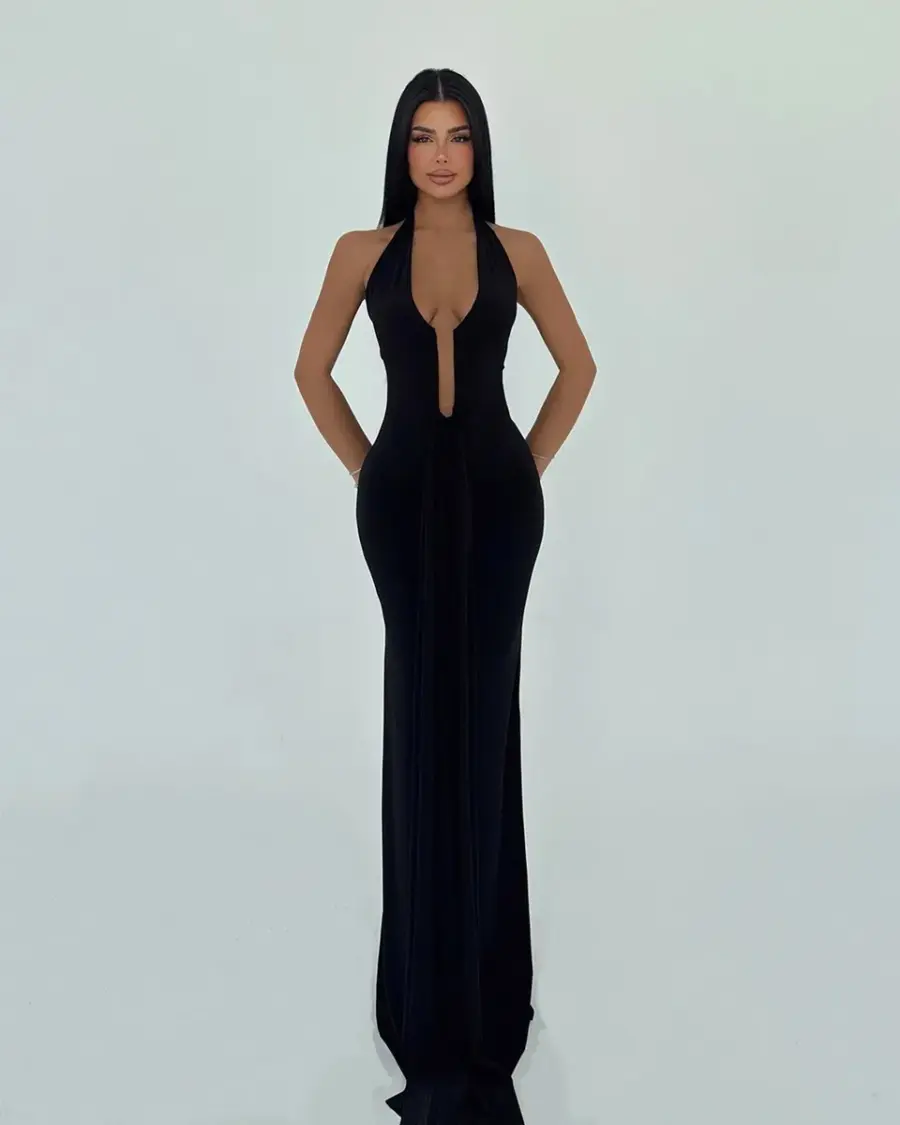 Maxi haljina Bellis  - crna - Slika 2