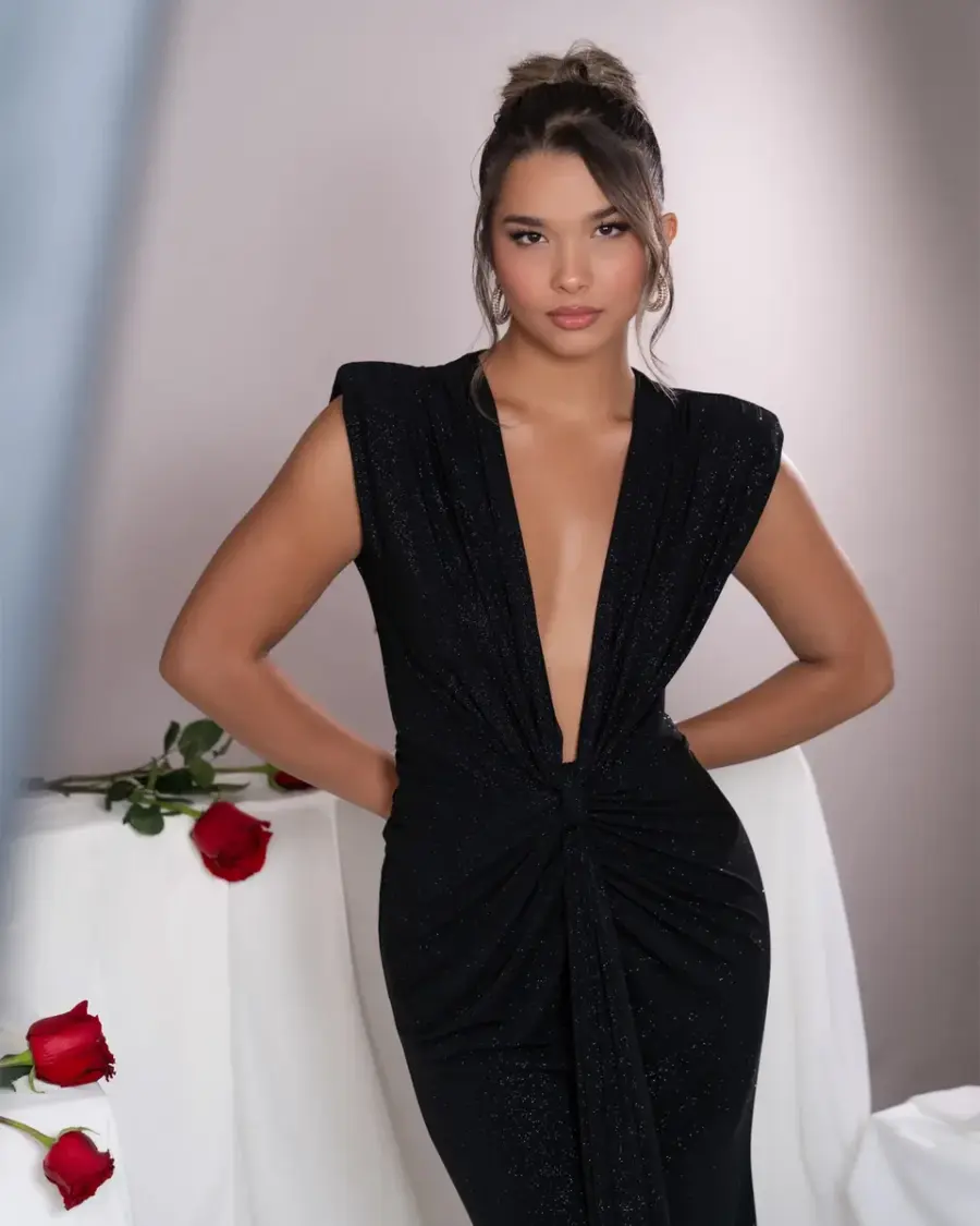 Maxi haljina Elina - crna - Slika 2